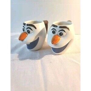 NEW Set Of 2 Disney Frozen II Olaf Zak Designs Ceramic Cup Mug Multi-color